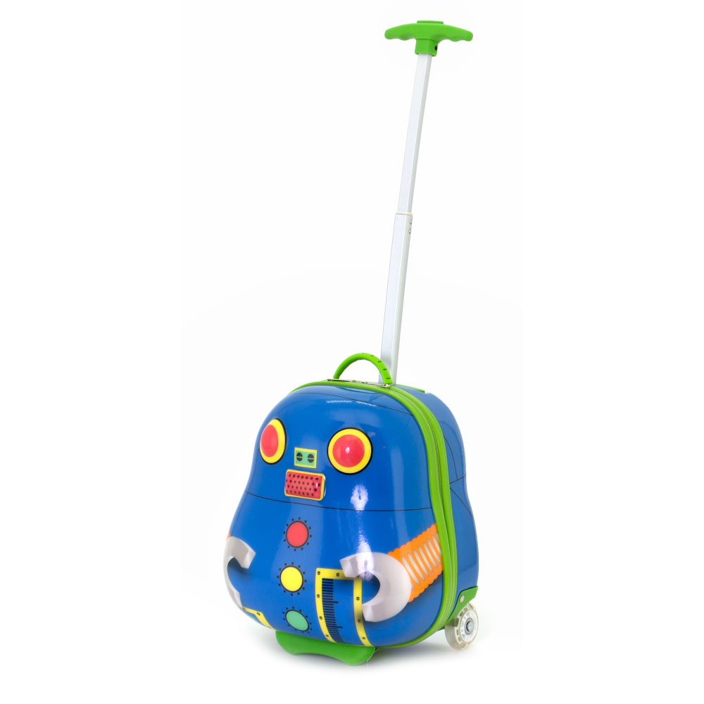 Детский чемодан Bouncie Синий робот 37 см