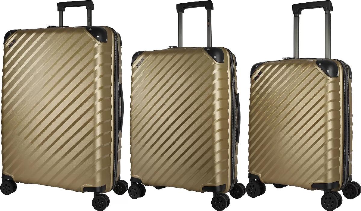 Комплект из 3-х чемоданов Eberhart Chronos L/M/S (41H-033-420/424/428, Metallic Gold)