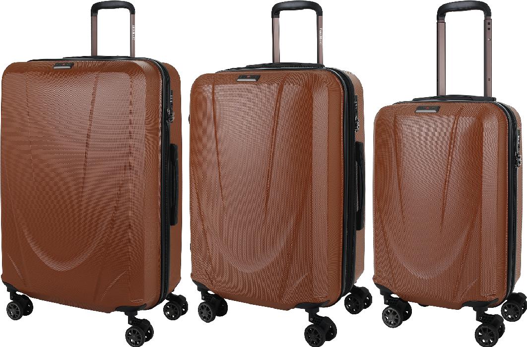Комплект из 3-х чемоданов Eberhart Drive L/M/S (04D-018-420/424/428, Brown)