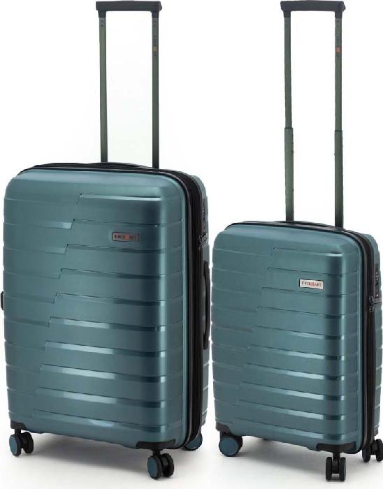 Комплект из 2-х чемоданов Eberhart Shift M/S (40S-005-420/424, Синяя сталь)