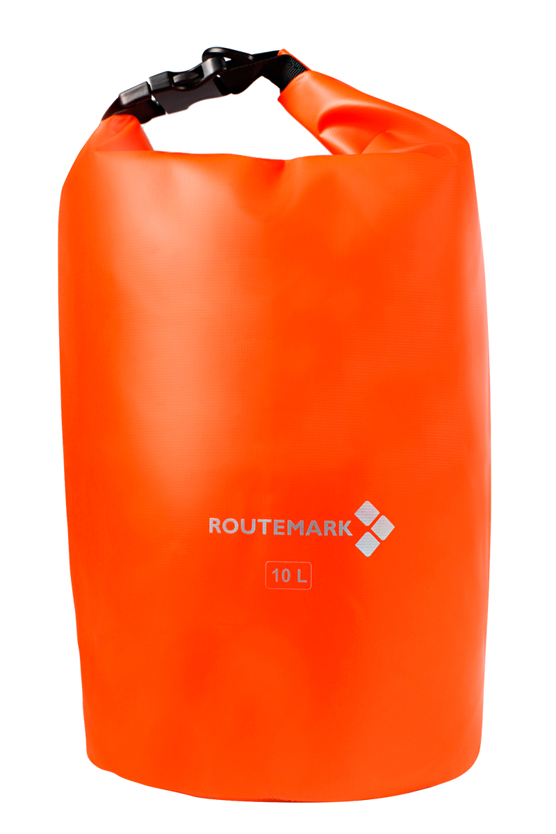 Водонепроницаемая сумка - рюкзак Routemark 10 литров (Сумка водонепроницаемая Ocean Pack 10 литров (оранжевая), Оранжевый)