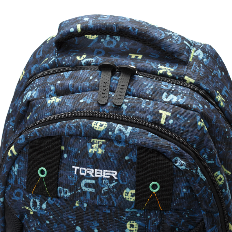 Рюкзак школьный Torber Class X Буквы T5220-NAV-BLU