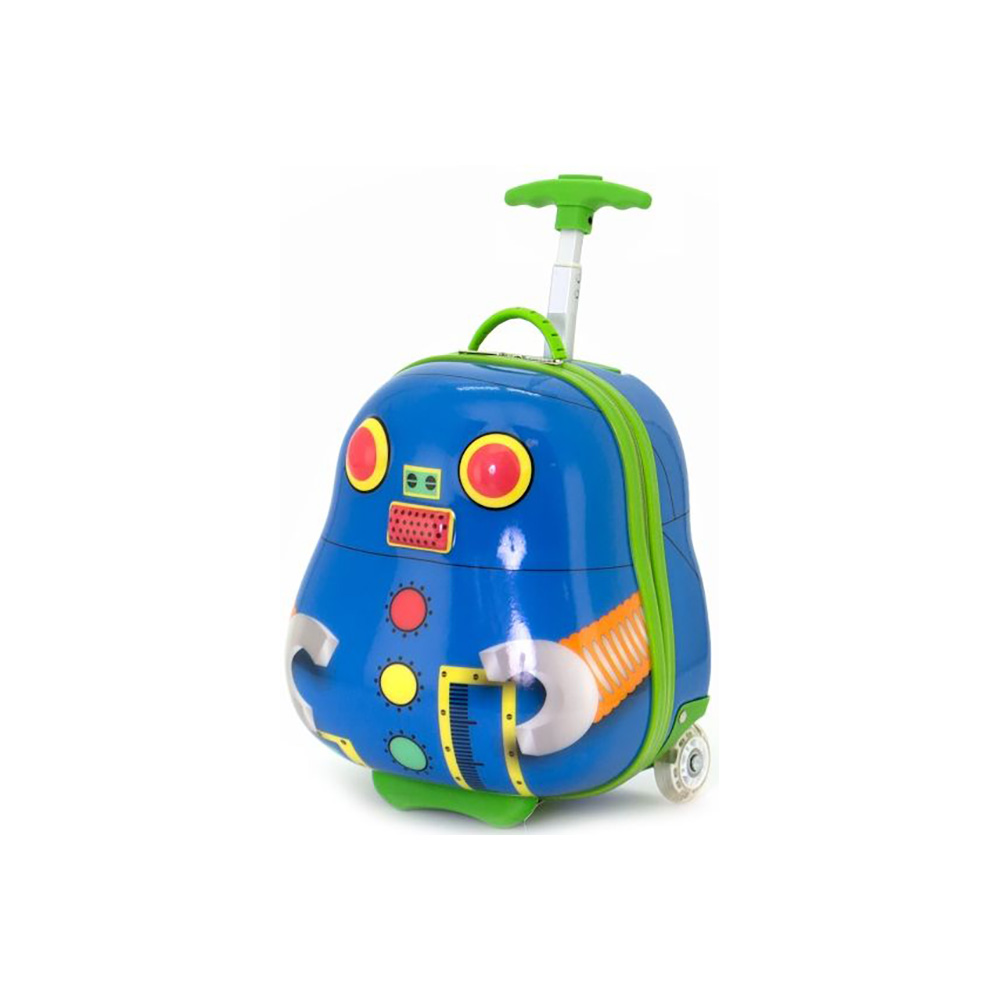 Детский чемодан Bouncie Синий робот 37 см (LG-14RT-B01, Синий робот)